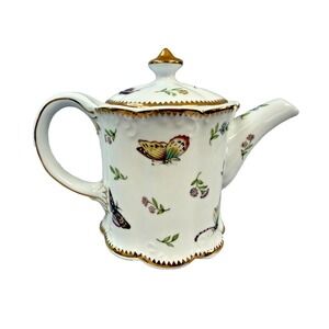 I Godinger & Co Primavera Pattern Teapot Butterflies Ladybugs Dragonfly